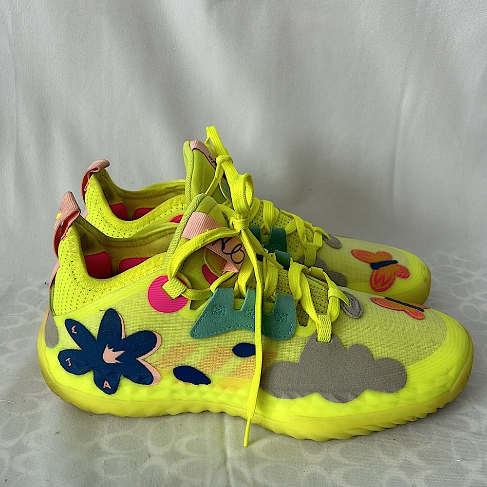 Adidas Men’s Yellow Vol 5 James Harden Boost Basketball Shoes Sneakers **Sz 9** - Picture 3 of 8